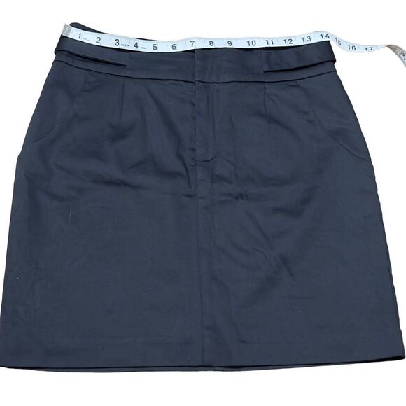 Banana Republic Factory Petite Black Front Zip Mini Skirt Size 2P - Picture 7 of 12